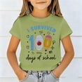 thumbnail image 4 of GiLiling 100 Days of School Kids Boys Girls Graphic Short Sleeve T Shirt for School Event (Green, 2-3 Years), 4 of 6