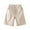 ZZ1-Khaki9, variant on Girls Boys Dress Shorts Solid Color Stretch Elastic Waist Uniform Shorts With Pockets Kids Breathable Riding Shorts,Khaki,6-7 Years