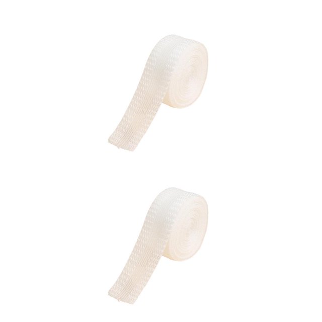 Matsuzay Pantalones autoadhesivos bucal Hierro en el borde Acortar Reparación Vestido Faldas Costura Artesanía Accesorios Sastre Blanco Blanco 2m 2piezas