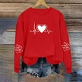thumbnail image 2 of FAWUUDO Valentines Sweatshirt Women: Love Heart Graphic Hoodie Long Sleeve Shirt Lovers Gift Pullover Top, 2 of 7