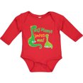 thumbnail image 3 of Inktastic My Mema Loves Me Grandson Dinosaur Boys Long Sleeve Baby Bodysuit, 3 of 5