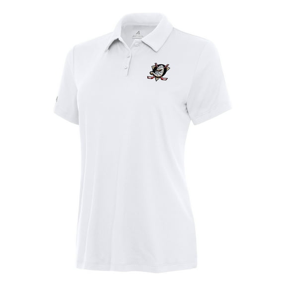 Women's Antigua White Anaheim Ducks Reprocess Polo