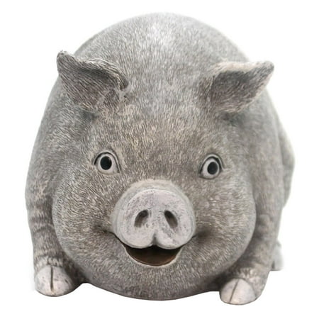 Patio Pal - Garden Pudgy Pal Pig Polyresin Garden Decor Statue for Patio Etc