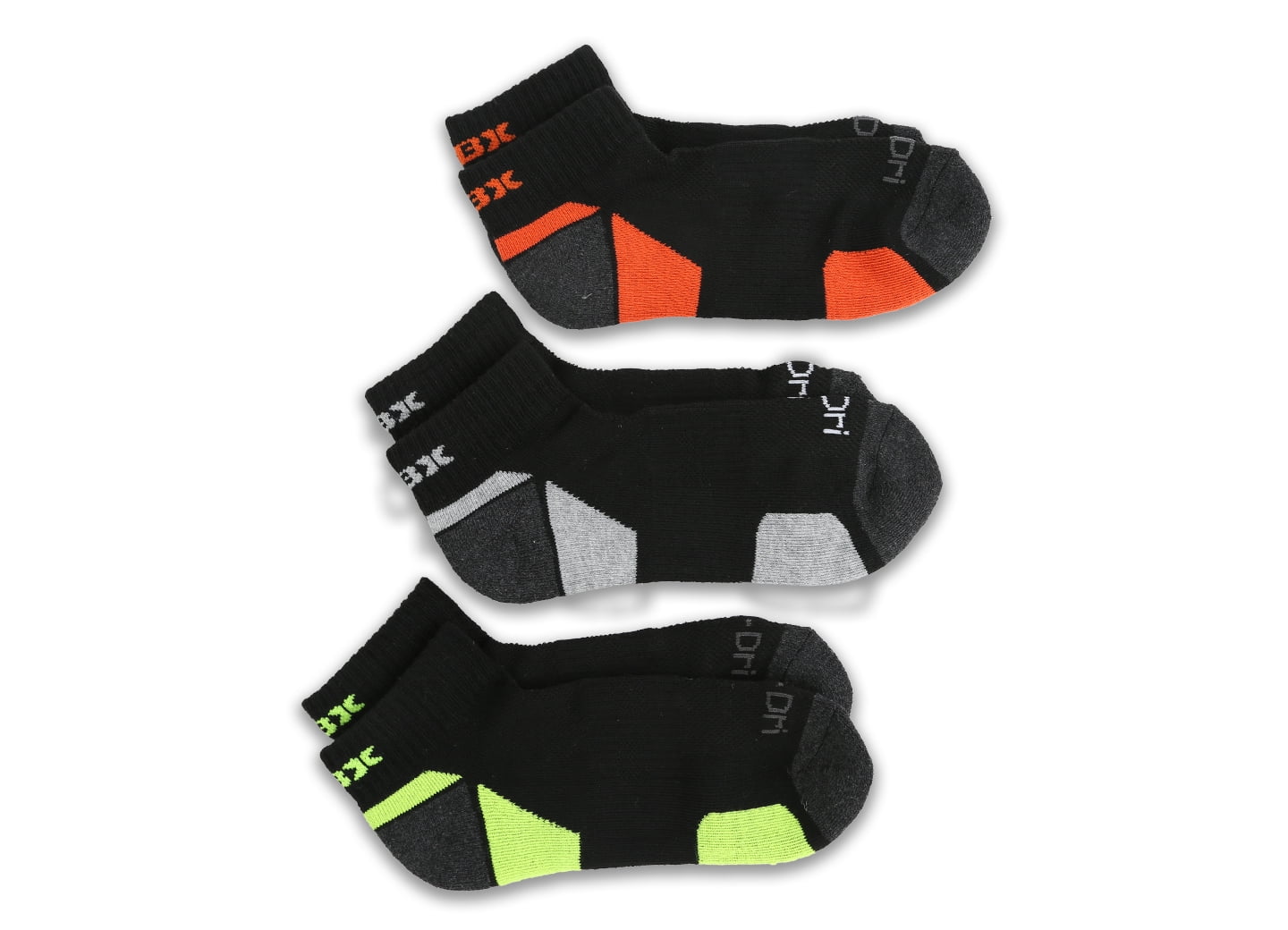 RBX Active 6 Pack Boy's Quarter Crew Socks