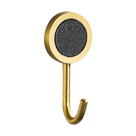 

Mzwoshinx Household Hooks Coat Hook Wall Mounted Round Robe Hook Brushed Gold Towel Hook Heavy Duty Coat Rack for Bathroom Entryway Kitchen Living Room Non Hole Installation