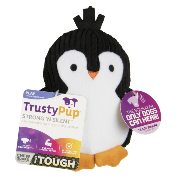 TrustyPup® Penquin Durable Plush Dog Toy with Silent Squeaker Walmart