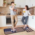 thumbnail image 7 of SKYSONIC Wooden Nutcracker Figurine Dressed As Uncle Sam Holding American Flag with American Flag Kitchen Mats and Rugs Floor Runner Area Rug Washable Carpetay 20"x28", 7 of 7