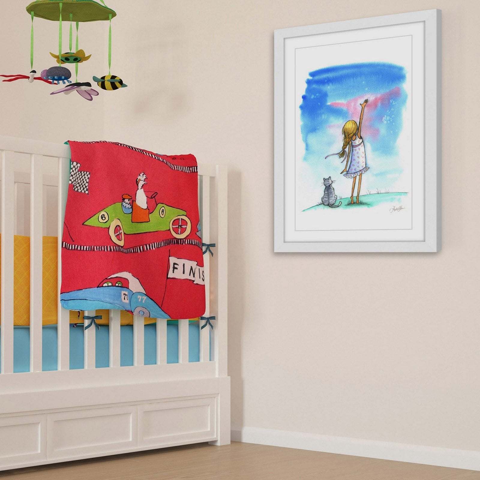 Marmont Hill "Reach For The Stars" By Phyllis Harris Framed Painting Art Print, 12.0" x 1.5"