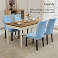 thumbnail image 6 of Foredo Velvet Dining Chairs, Modern Upholstered Dining Room Chair, Side Chairs with Button Tufting and Nailhead Trim for Kitchen Dining Room, Set of 2, Light Blue, 6 of 7