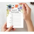 thumbnail image 7 of Inkdotpot Scramble Bridal Shower Game Cards Floral Party Wedding Supplies 50-Pack Wedding Word, 7 of 7