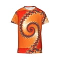 thumbnail image 4 of Wukai Orange Rotating Youth Unisex Short Sleeve T-Shirt for Boys, Girls, Teens, and Kids-Small, 4 of 7