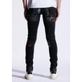 thumbnail image 4 of Embellish NYC Men's Rip & Repair Patchwork Distressed Skinny Fit Denim Jeans (30, Black), 4 of 4