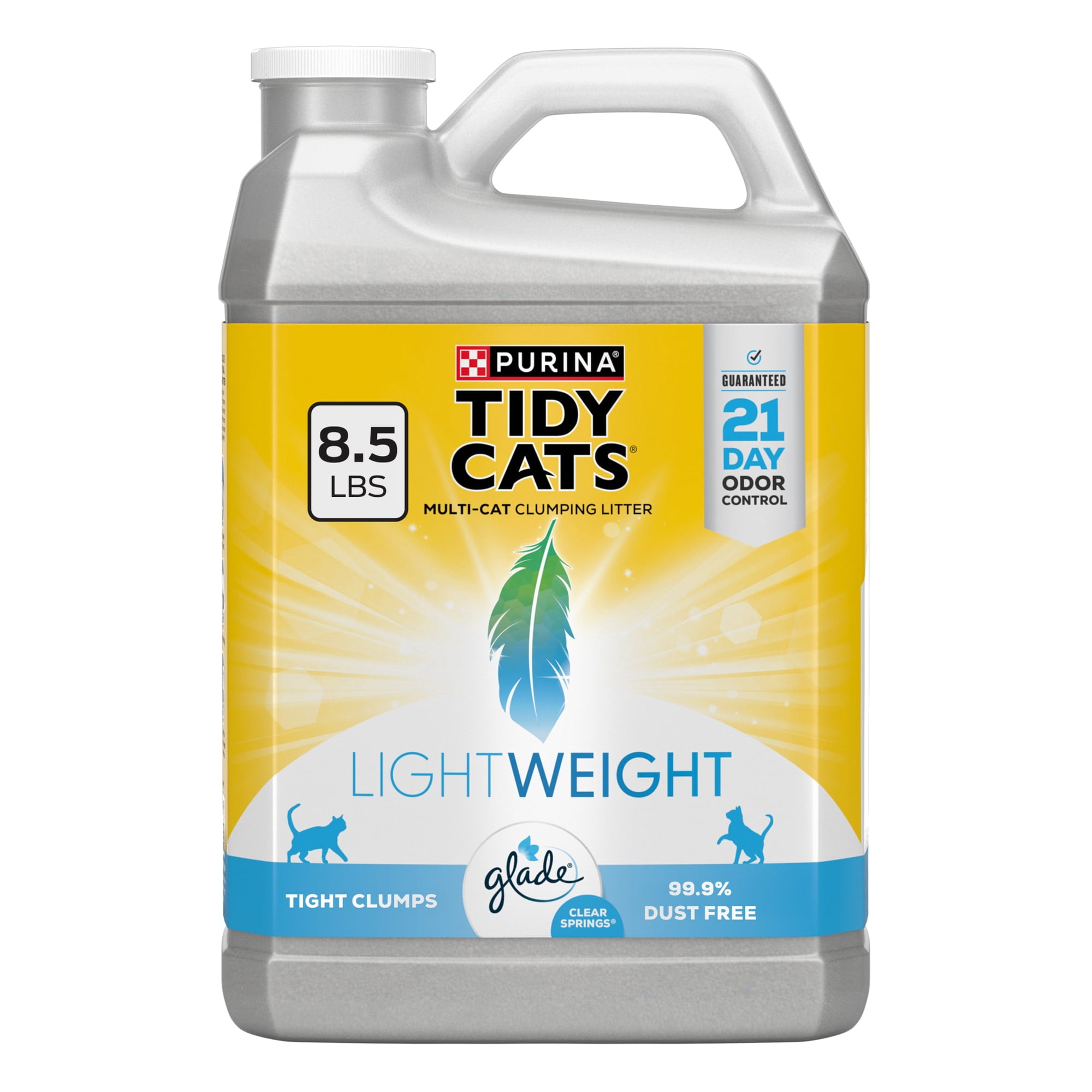 Purina Tidy Cats LightWeight Clumping Cat Litter, Glade Clear Springs Scent, 8.5 lb Jug
