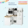 thumbnail image 2 of Gymax Kid's Corner Kitchen Playset Wooden Pretend Kitchen Play Toy Set w/ Sound Effect, 2 of 10