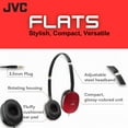 thumbnail image 2 of "JVC HAS160R Flat Headphones - Red Visit the JVC Store", 2 of 7