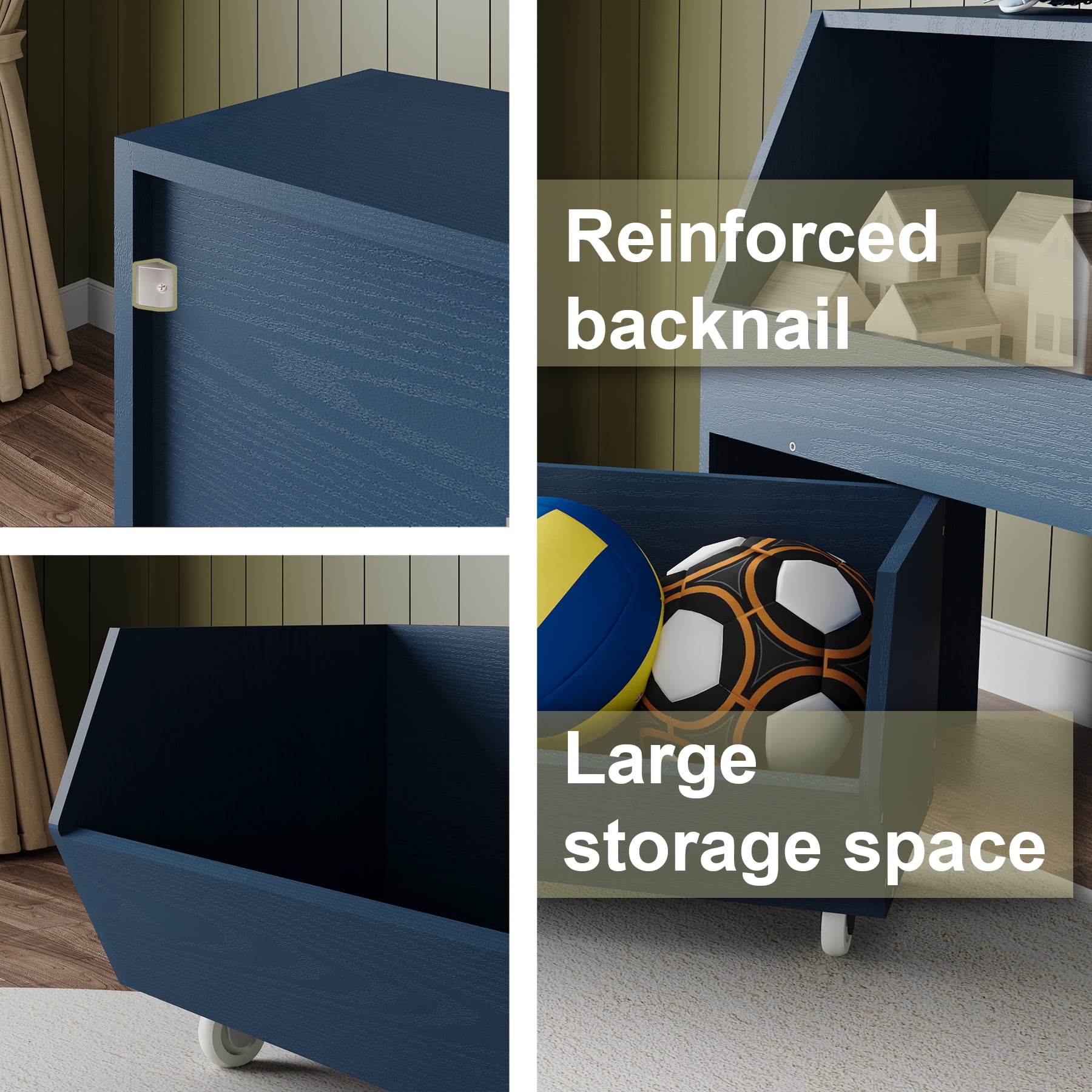 Toy Storage Organizer, Kids Bookcase and Storage Bin, Children Toddler Storage Carbinet with Moveable Drawers for Playroom, Bedroom, Nursery