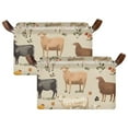 thumbnail image 2 of Ryvnso Farm Animals Sheeps Storage Bins Large Basket Foldable Cube Toys Organizer with Handles 1 PC, 2 of 8