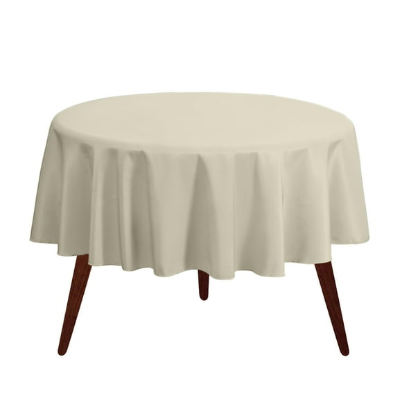 Mantel Gee Di Moda, 70 pulgadas, color marfil, para mesa redonda de 60 a 120 cm
