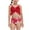 Red, variant on IROINNID Girls Cute Print Ruffle Split Swimsuit Two-Piece Set Bikini Swimwear