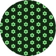 thumbnail image 1 of Ahgly Company Indoor Round Patterned Night Black Area Rugs, 3' Round, 1 of 6