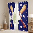 thumbnail image 3 of Homewish Cartoon Baseball Print Blackout Curtains Set of 2 (52x84 Each), Ball Sports Lover Window Curtains, Teens Kids Boys Girls Curtains and Drapes, Blackout Curtains Home Decor, 3 of 6