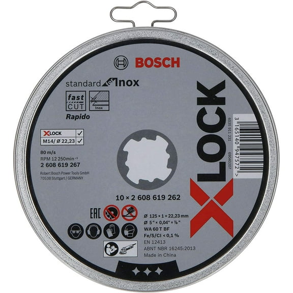 Bosch Professional 2608619267 Pack of 10 Straight Cutting Disc Standard