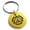 Gold, variant on Stainless Steel Alchemy Magic Rune Engraved Small Medallion Circle Charm Keychain Keyring