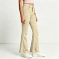 thumbnail image 6 of RQYYD School Uniform Pants for Girls Bell Bottom Pants High Stretch Elastic Waist Flare Trousers Size 5-16 Years Teen Girls Kids Back To School, 6 of 8