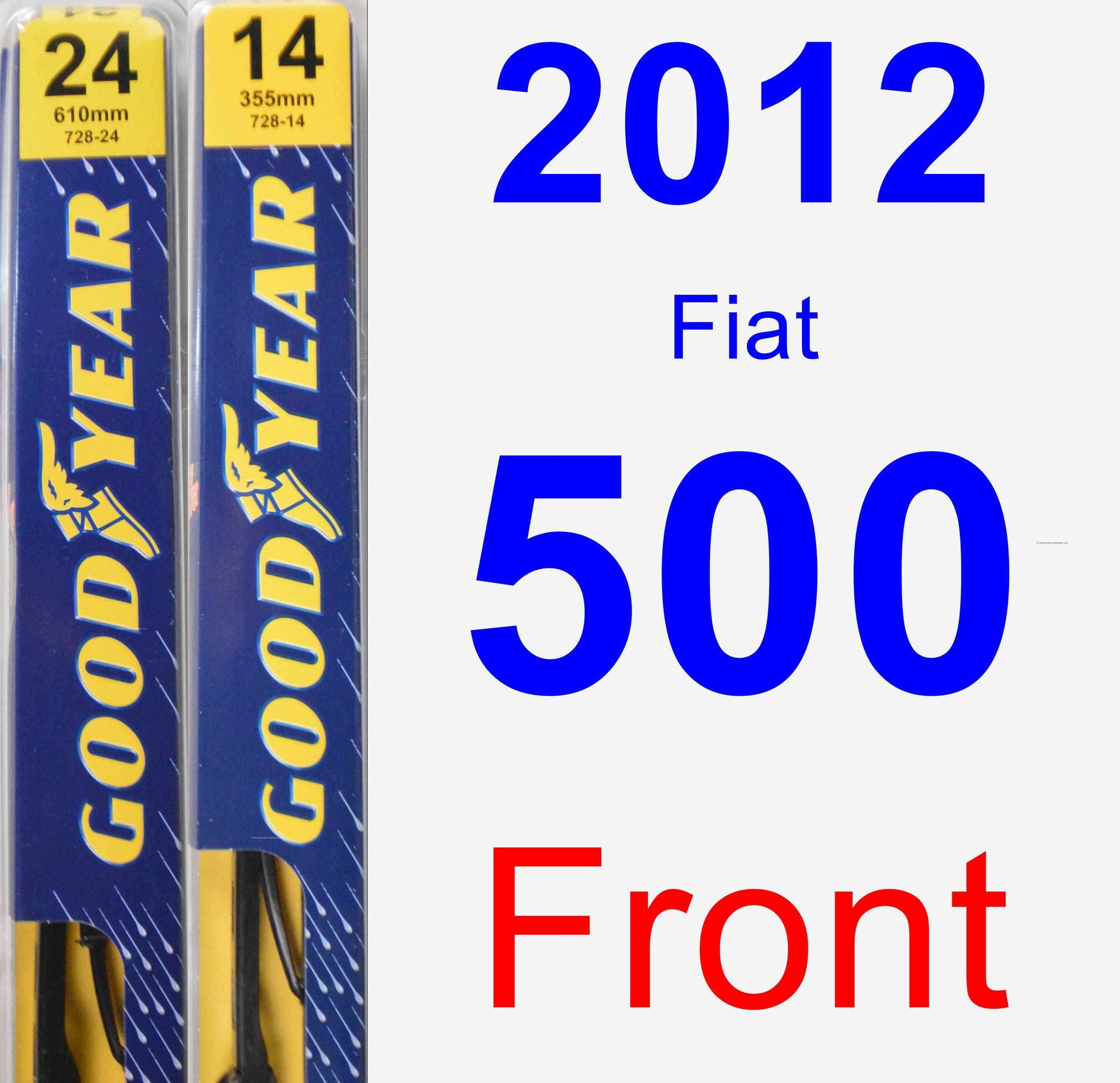2012 Fiat 500 Wiper Blade Set/Kit (Front) (2 Blades) Premium 2012 Fiat 500 Wiper Blade Set/Kit (Front) (2 Blades) Premium