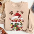 thumbnail image 2 of Atogsazn Women's Santa Christmas Sweatshirt Oversized Fleece Long Sleeve Pullover Sweater Fall Clothing Tops 03-Khaki L Fashion, 2 of 8