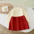 thumbnail image 4 of JSGEK Toddler Baby Girls Fall Outfits Long Sleeve Knitted Sweater Tops Pleated Cute Skirt Set Autumn Winter Clothes Set Red 4-5 Years, 4 of 6