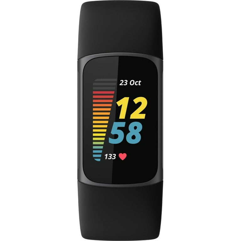 Steel Fitness Black/Graphite 5 Tracker Fitbit Stainless - Charge