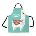 thumbnail image 1 of EREHome Cute Cartoon Llama Design Adjustable Bib Kitchen Apron with Pockets for Women Men, 1 of 2