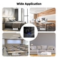 thumbnail image 2 of NFTIGB Central Conditioning Thermostat Touchscreen Wi-Fi Smart Temperature Controller 5+1+1 Programming Dynamic Light Effects Child Lock Display 95-240V 3.54 in / 9 cm BAC-009AL Black, 2 of 9