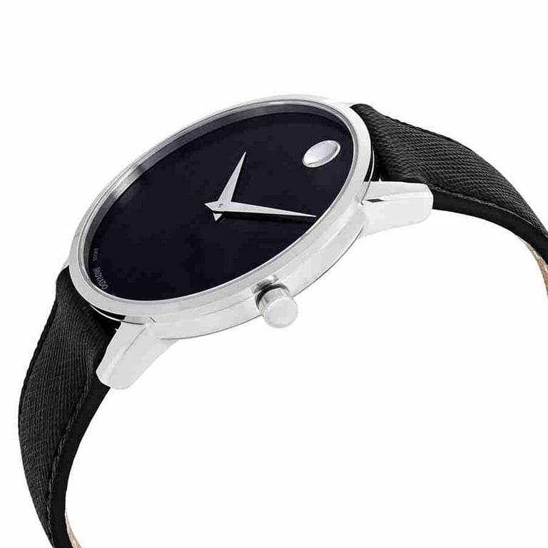 Movado Museum Classic Black Dial Black Leather Men s Watch 0607194 Walmart