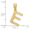thumbnail image 4 of 14k Yellow Gold Slanted Design Bubble Letter E Initial Pendant, 4 of 4