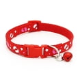 thumbnail image 6 of SPRING PARK Pet Dog Collar with Bell Adjustable Paws Pattern Polyester Dog Collar Durable for Dogs, Cats, Puppies, 6 of 7