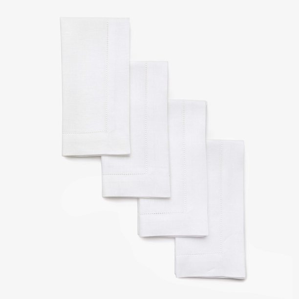 Juego de Servilletas de Tela Solino Home Clásico con Puntada de Ojal 51x51 cm 4 piezas