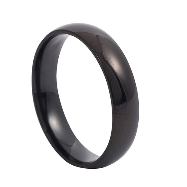 Minnieouse Anillo de acero a la moda para hombre y mujer, joyería, anillos delicados, accesorio decorativo para vestir informal, fiesta de Ropa, zapatos y accesorios Miscelánea Negro