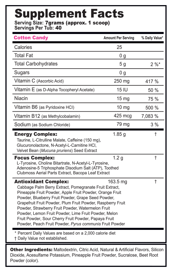 G Fuel Elite Energy And Endurance Powder Tub Cotton Candy 40 Servings Walmart Com Walmart Com