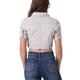 thumbnail image 3 of Chaqueta de mezclilla recortada para mujer INSPIRE CHIC, de manga corta, con botones, talla XL, gris, 3 of 6