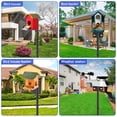 thumbnail image 2 of Bird Feeder Pole Squirrel Proof 80Inch Bluebird House Pole for Outdoors Squirrel Baffles for Feeders Weather Station Heavy Duty Metal Mounting Kit Black, 2 of 7