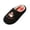 Black, variant on Women's Cute Dog House Slippers Closed Toe Soft Plush Bedroom Shoes Warm Fuzzy Indoor Slip-on Lightweight Cozy Loungewear with Cartoon Embroidery Breathable Lining Non-Slip Sole for Ladies Black