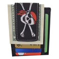 thumbnail image 6 of Genuine Leather Front Pocket Magnetic Money Clip Slim Minimalist Wallet Skull Bone USA Skull USA Flag Eagle USA Logos (Skull Bone), 6 of 6