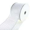 Elegant Metallic Weave Wired Ribbon, Iridescent White, 2-1/2-Inch, 10-Yard