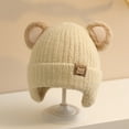 thumbnail image 2 of ZACPNCV Kids Winter Plush Hat Warm Knit Hairball Thick Ski Head Cap for Girls Boys Khaki Free Size, 2 of 4