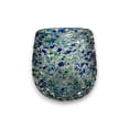 thumbnail image 5 of Hand Blown Stemless Wine Glass | Blue Green Confetti Design (Setof6), 5 of 5