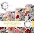 thumbnail image 6 of Pink Flowers Blackout Curtains for Bedroom/Living Room, Thermal Insulated Kitchen Curtains, Spring Farmhouse Floral Leaves Vintage Grommet Darkening Window Treatment Drapes 52"x72"x2, 6 of 8