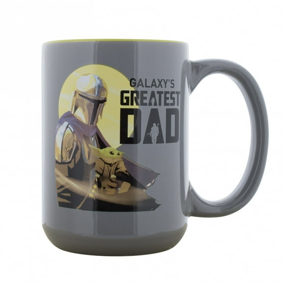 Star Wars 860923 16 oz The Mandalorian Galaxys Greatest Dad Ceramic Mug