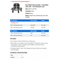 thumbnail image 2 of Rear Wheel Hub Assembly - Compatible with 1990 - 1994 Plymouth Laser 1991 1992 1993, 2 of 2